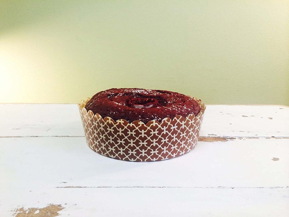 Simply Baked Small Paper Tube Pan (Pack of 3), Turquoise Parquet, Great for Individual Servings and Gift Giving... N4