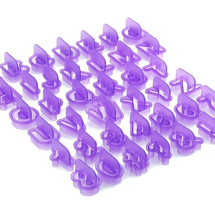Aocor&reg; Plastik Fondant Alphabet Letter Number Cutouts Molds Cutters Shapes For Cake Cupcake Cookie | Backing Decorating...
