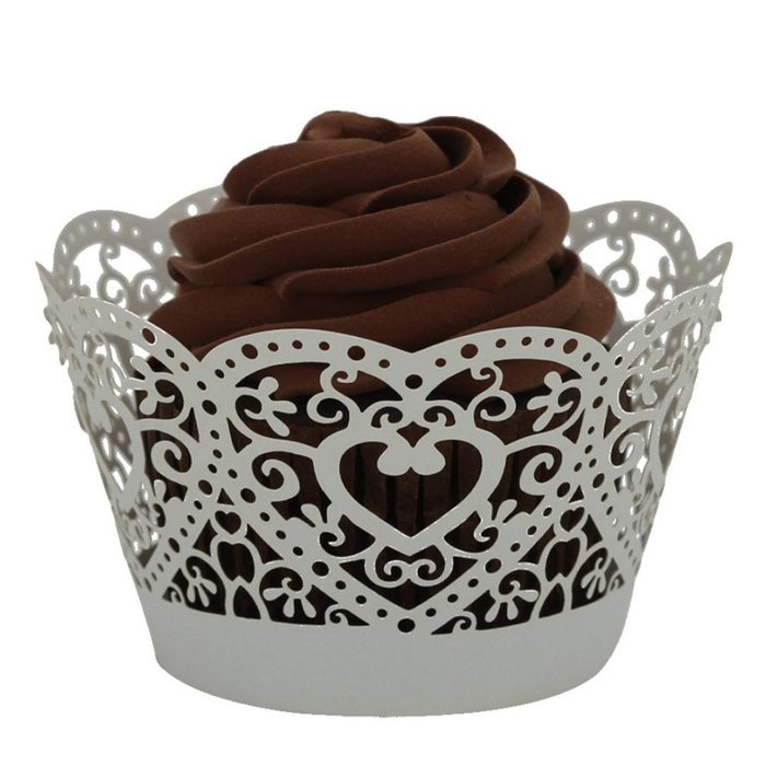 Leoy88 25pcs Hollow Cake Cup for Christmas Party (Black) N3