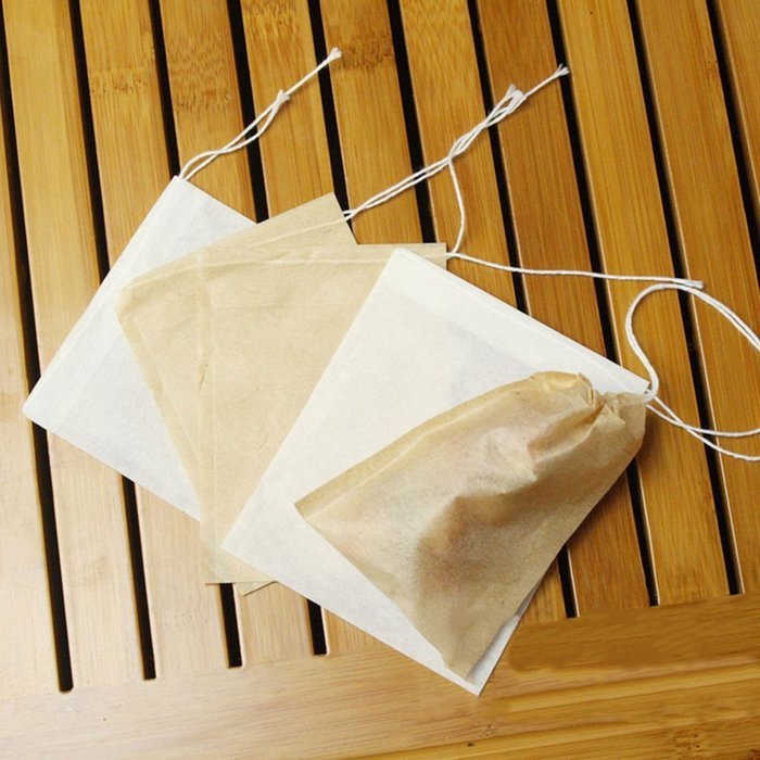 SHZONS 100pcs/Pack Disposable Tea Filter Bags,Heat Seal Filter Paper Tea Bags Infuser with Drawstring for Loose... N3