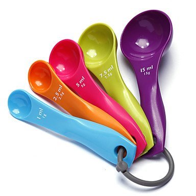 Sher 5PCS Colorful Measuring Spoon Baking Tools Cake Tools 12x6x1cm