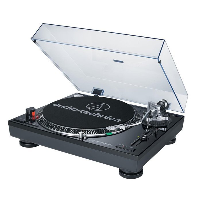 AudioTechnica AT-LP120BK-USB Direct-Drive Professional USB & Analog Turntable (Black) with Klipsch R-15PM Reference... N3