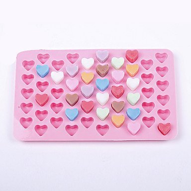 Y&XL&H 55 Holes Silicone Chocolate Ice Mold Heart Shape Silicone Cake Mould N2