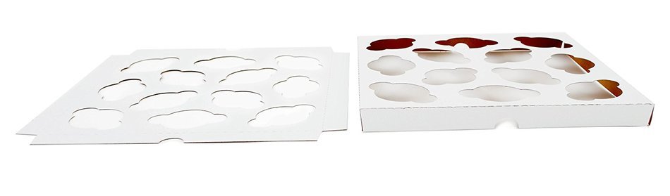 Southern Champion Tray 10018 Clay Coated Kraft Paperboard 12-ct Mini Cupcake Insert, 8-7/8" Length x 8-7/8" Width...