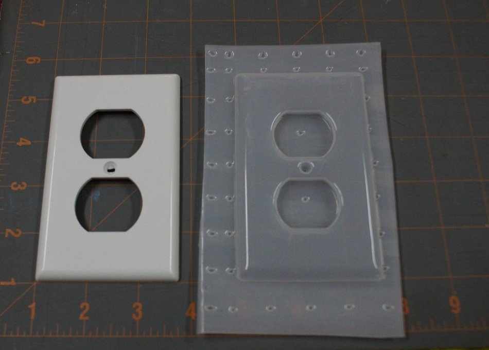 Plug In Cover Plastic Mold, Resin Mold, polymer clay mold, plaster mold, plug-in mold, plugin cover mold, cover...