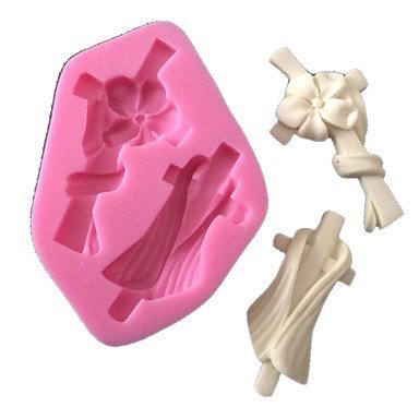 Sher Fondant Silicone Mold Silicone Scarf Mold Flower For Fondant Fimo Gum Paste & Chocolate