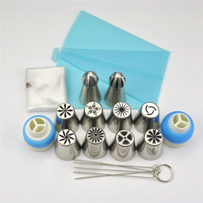 TANGCHU Russian Piping Tips Set Nozzle Cake Decoration Sphere Tips Icing Piping Tulip Cake Coupler Tool cake decorations...