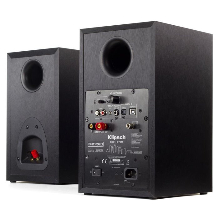 AudioTechnica AT-LP120BK-USB Direct-Drive Professional USB & Analog Turntable (Black) with Klipsch R-15PM Reference... N4