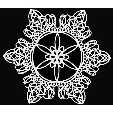 Sher Lace Fondant Cake Chocolate Resin Clay Candy Silicone Mold, L11cmW10.2cmH0.4cm