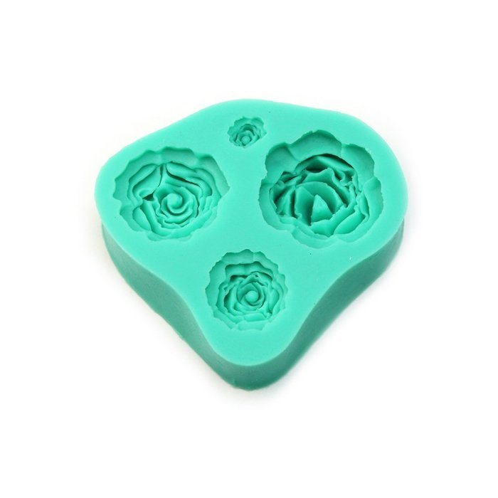 4 Size Delicate Roses Flower Silicone Mould Sugar Craft Cake Decorating Fondant