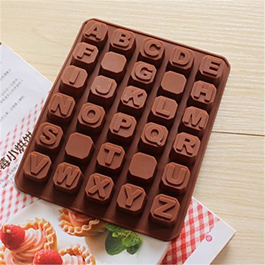 Y&XL&H Bakeware Silicone English Alphabet Shaped Baking Molds for Chocolate