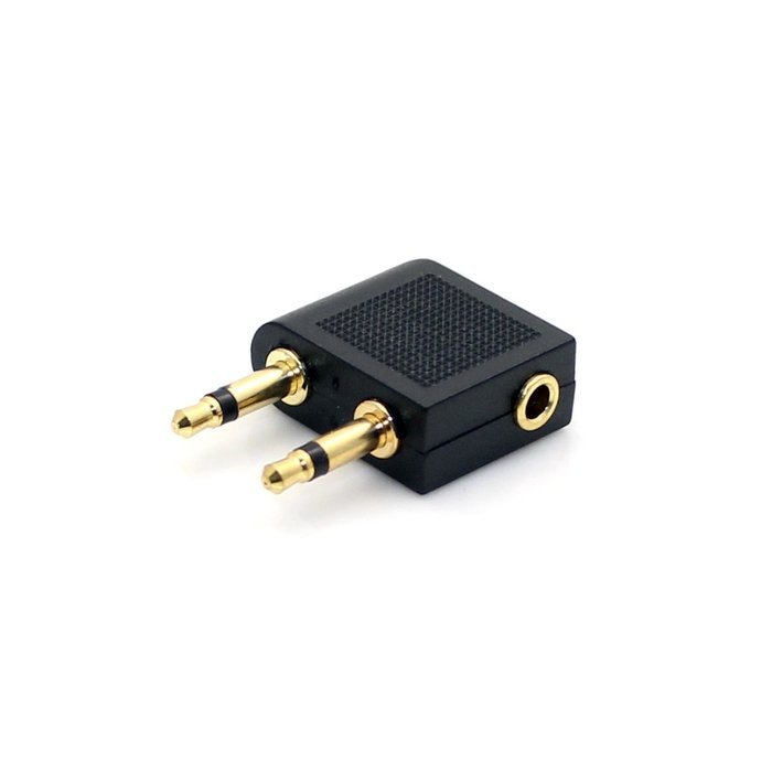 VONOTO 2 Pack 3.5mm 1/8" 2 male to 1 female Headphone Jack Socket Audio adapter - 3.5mm female to double male... N4