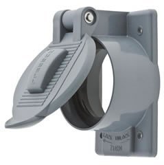 Hubbell Wiring Systems HBL7774WO Twist-Lock Ship-to-Shore Valox Thermoplastic Lift Cover for Weather Proofing...