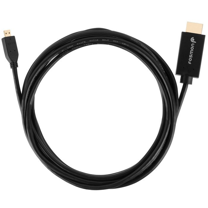 Micro HDMI to HDMI Cable, Fosmon (15 FT) High-Speed HDMI to Micro HDMI HDTV Cable [Support 4K, 3D, Ethernet, Audio... N5