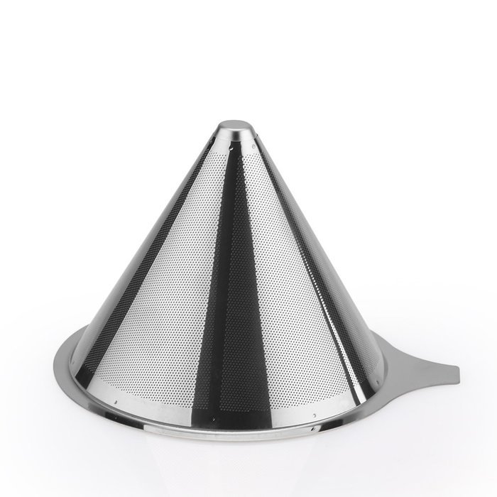 Uten Reusable Stainless Steel Pour Over Coffee Brewer Dripper Filter Cone with Double Layer Fine Mesh (2 cup) N2