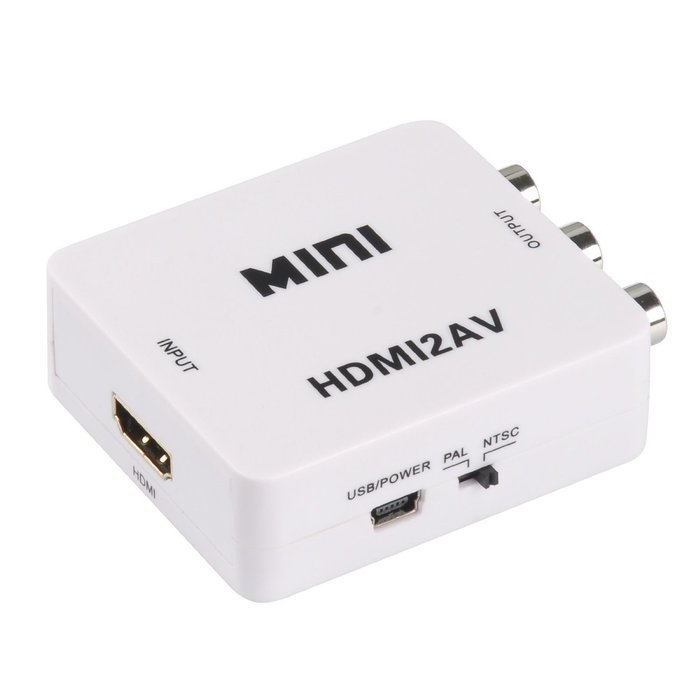 ONSEMI HDMI to AV, Mini HDMI to 3RCA Composite Video AV Converter 1080P for PC Laptop Xbox PS3 TV STB VHS VCR... N6
