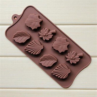 Y&XL&H 8 Hole Maple Coconut Palm Leaves Shape Cake Ice Jelly Chocolate Molds