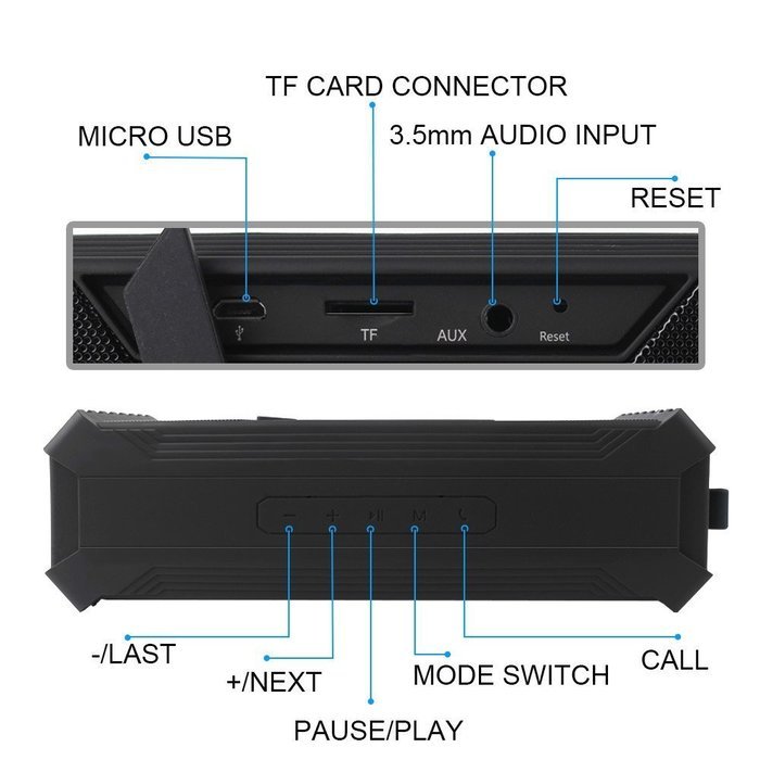 Bluetooth Speakers V2, 10m Bluetooth Range & Built-in Mic, Dual-Driver Portable Wireless Speakers with Low Harmonic...