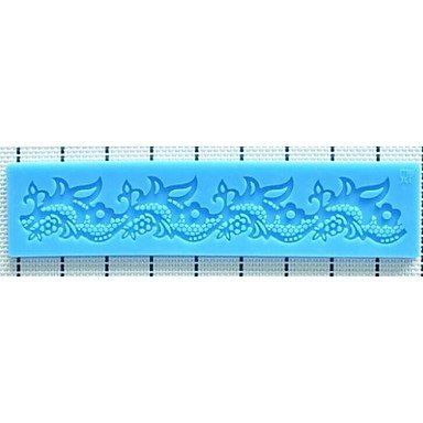 Y&XL&H Lace Fondant Cake Chocolate Resin Clay Candy Silicone Mold Mat,L17.9cmW4cmH0.4cm