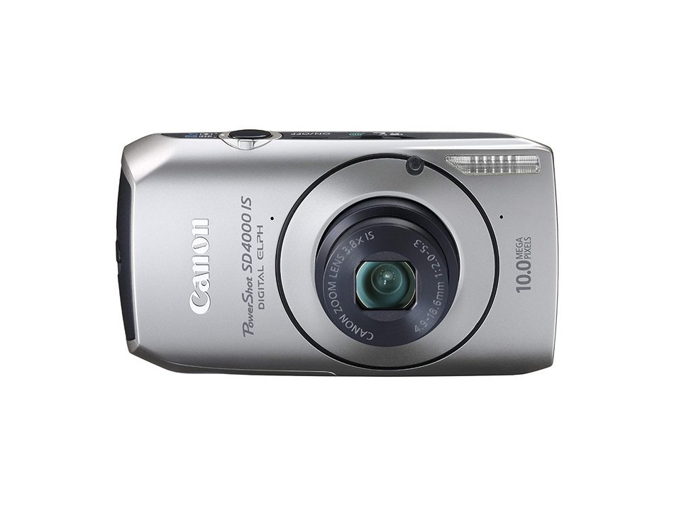 Canon PowerShot SD4000IS 10 MP CMOS Digital Camera with 3.8x Optical Zoom and f/2.0 Lens (Silver) N6
