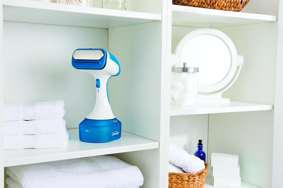 Sunbeam Hand Held Garment Steamer W/10' 360 Degree Swivel Cord for Tangle-Free Steaming, GCSBHS-100-000 N7
