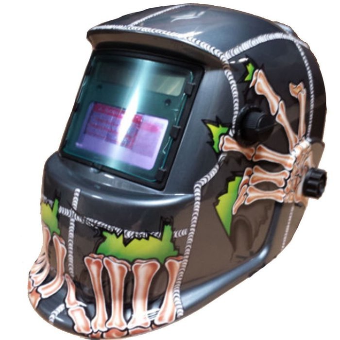 New Auto Darkening Welding Helmet Mask Welders Arc Tig Mig Grinding Solar Powered (Lighting Skeleton) by D2B N16