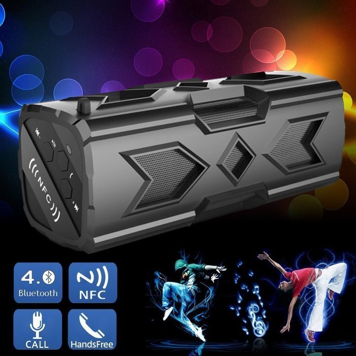 SinoPro Waterproof Dustproof and Shockproof Bluetooth 4.0 NFC Speaker with 3600mAh Battery Power Bank for Shower... N2