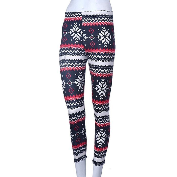 PHOTNO Women Skinny Stretchy Casual Printed Leggings