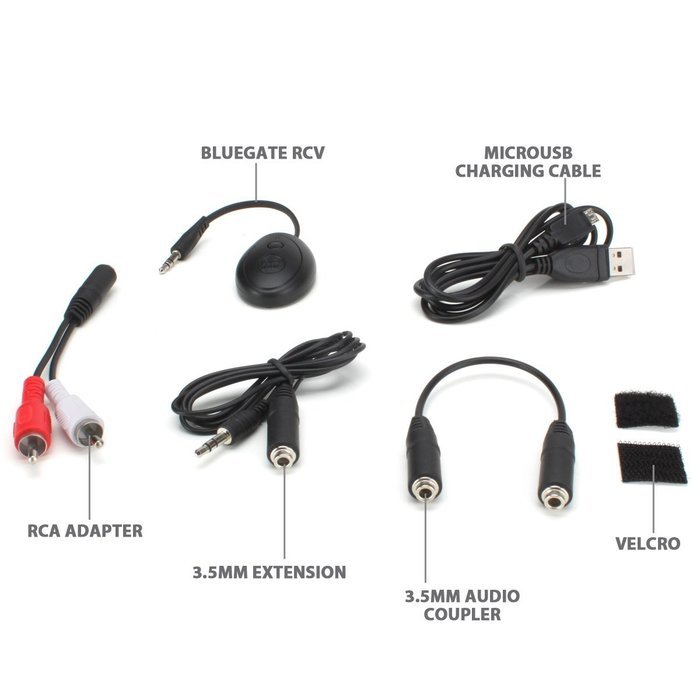 GOgroove BlueGATE RCV Bluetooth Audio Receiver with A2DP and 15-hour Runtime for Stereos , Portable Speakers...