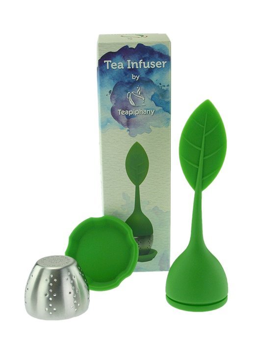 Loose Leaf Infuser, Single Serving Tea Maker with Stainless Steel Tea Ball Strainer, Green