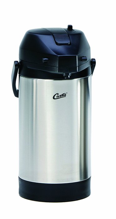 Wilbur Curtis Thermal Dispenser Air Pot, 2.5L S.S. Body S.S. Liner Lever Pump - Commercial Airpot Pourpot Beverage...
