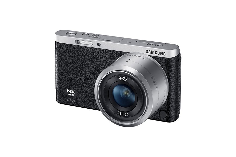Samsung NX Mini 20.5MP CMOS Smart WiFi & NFC Mirrorless Digital Camera with 9-27mm Lens and 3" Flip Up LCD Touch... N119