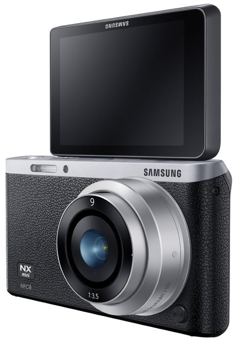 Samsung NX Mini 20.5MP CMOS Smart WiFi & NFC Mirrorless Digital Camera with 9-27mm Lens and 3" Flip Up LCD Touch... N128