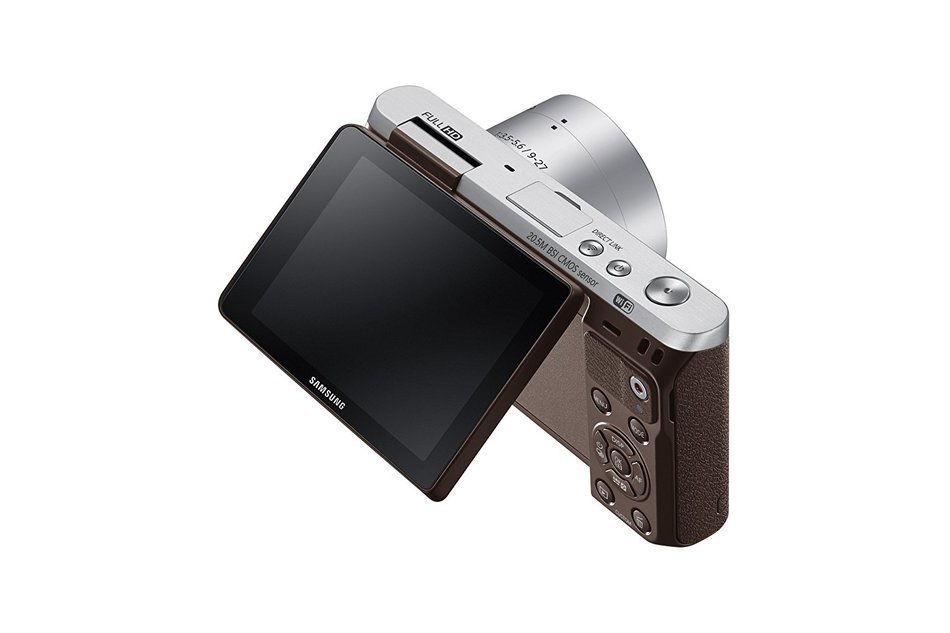 Samsung NX Mini 20.5MP CMOS Smart WiFi & NFC Mirrorless Digital Camera with 9-27mm Lens and 3" Flip Up LCD Touch... N135