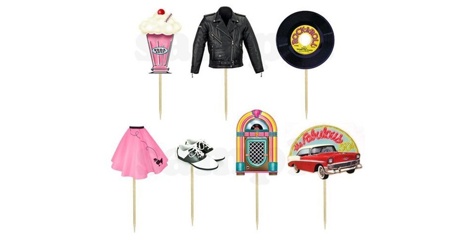 Fabulous 50s Cupcake Toppers