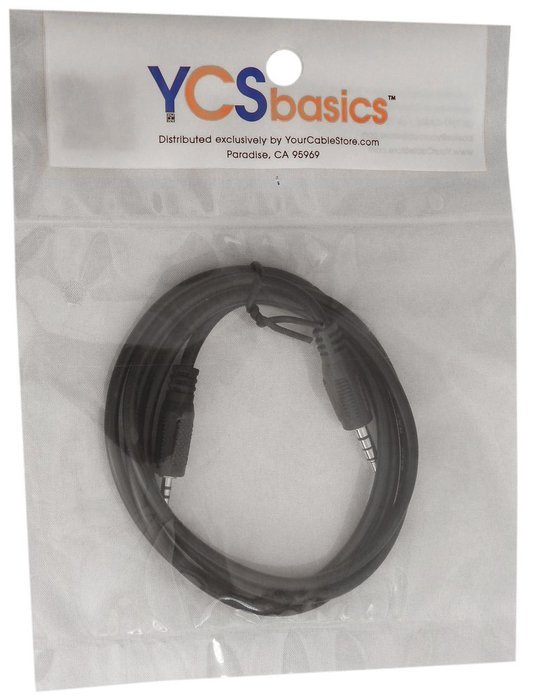 YCS Basics 3 foot 2.5mm male to 3.5 male 4 conductor N3
