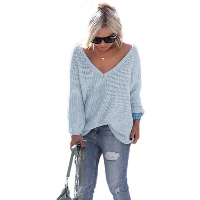 Knitted Pullover,Morecome Women Long Sleeve Loose Sweater Jumper Tops Knitwear