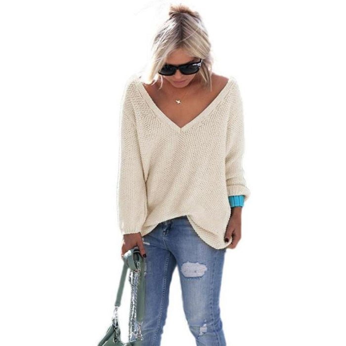 Knitted Pullover,Morecome Women Long Sleeve Loose Sweater Jumper Tops Knitwear N3