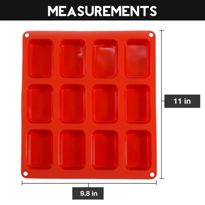 Zenware 12 Cup Non-Stick Silicone Baking Mold for Cake, Bread and Brownies
