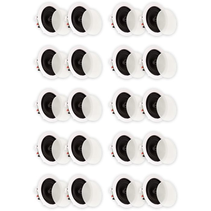 Theater Solutions TS50C In Ceiling Speakers Surround Sound Home Theater 10 Pair Pack