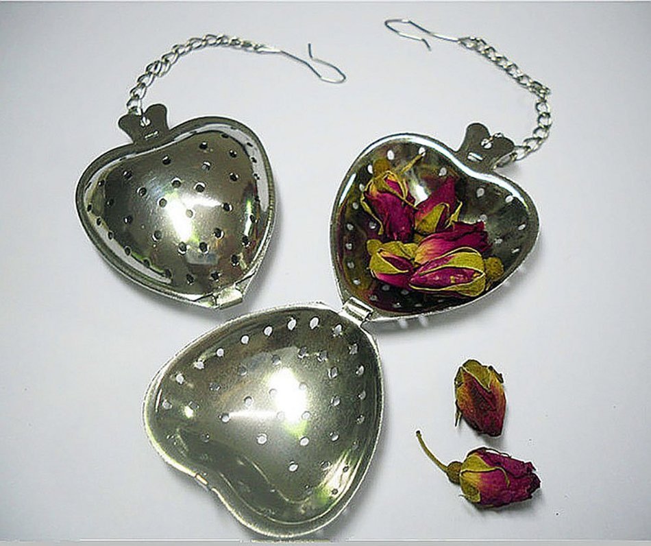 Autohome Tea Infuser Stainless Steel Strainer & Steeper 2 Pack - Heart-shaped Chain