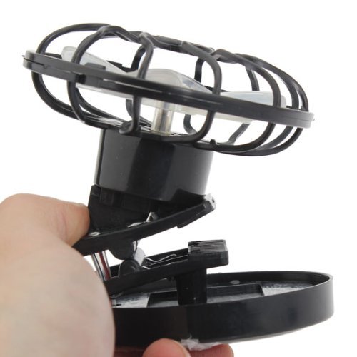 DCDEAL Portable Mini Solar Powered Clip Fan Cooling Fan Hat Cap Fan Energy Saving Travel Summer Camping N3