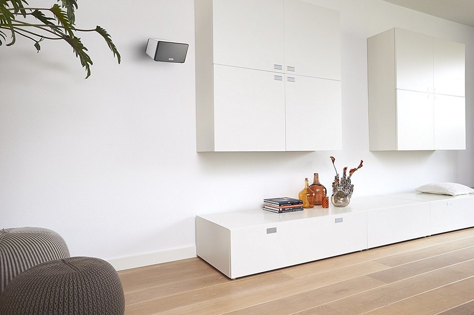 Vogel's SOUND series for SONOS, SOUND 4201W for SONOS PLAY 1, Wall Mount, White/Silver (single mount) N13