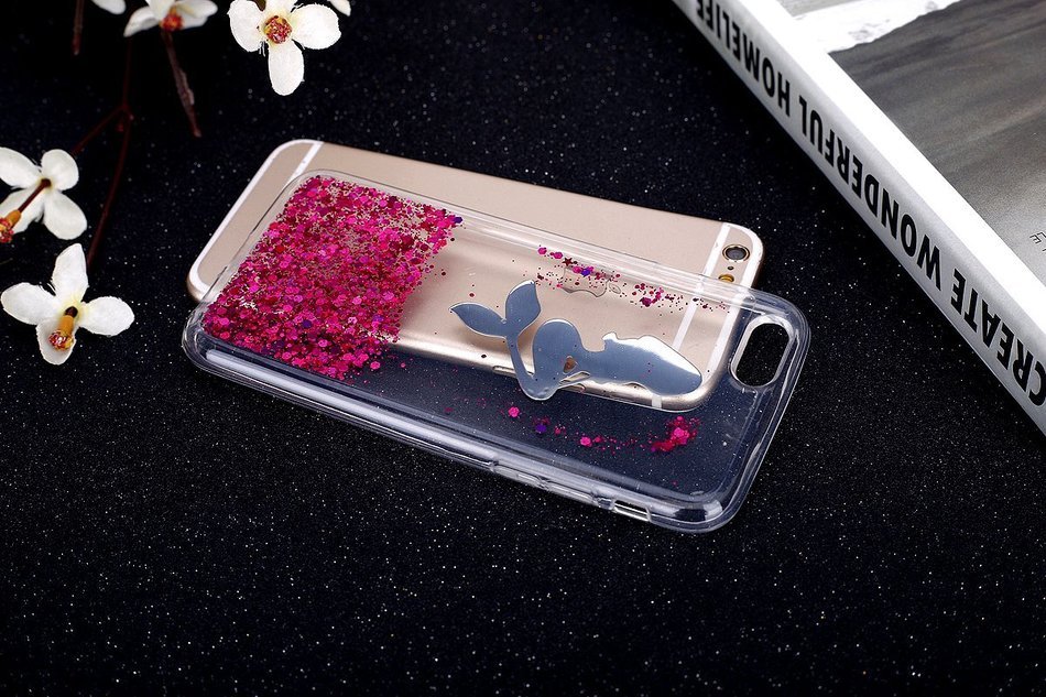 iPhone 6S Plus Case,iPhone 6/6S Plus Bling Glitter TPU Case,PHEZEN Mermaid Pattern Shiny Sparkling Glitter Flexible... N19