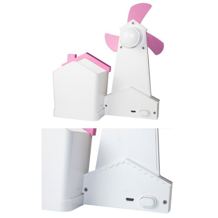 Megadream 3 in 1 USB Powered Soft EVA Blade Windmills Shape Handheld Mini Fan with Photo Frame Album & Pen Container... N8
