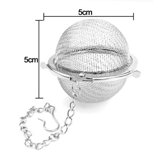 Ecoolbuy Tea Stainless Strainer Locking Tea Spice Mesh Stainless Steel Ball (Dia 5cm)