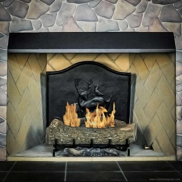 Black Fireplace Canopy Hood