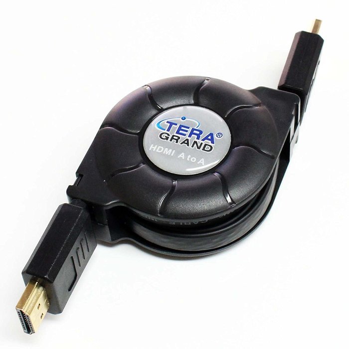 Tera Grand RETH-WH96-BK HDMI A Male to A Male Retractable Cable, 3-Feet N11