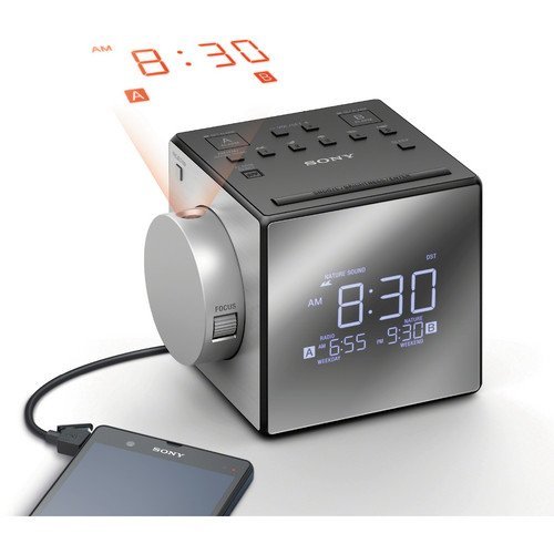 Sony AM/FM Dual Alarm Clock Radio with Large LED Display, Soothing Nature Sounds, Time Projection, USB Port, Gradual... N3