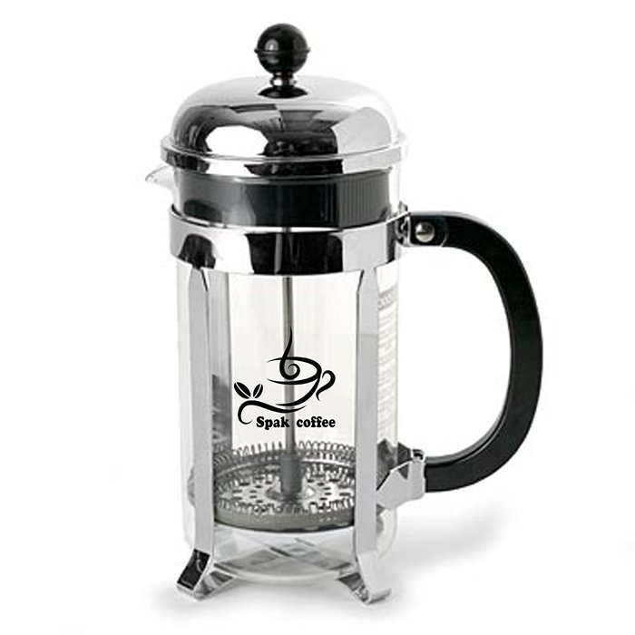 Spak Coffee French Press -- 0,8l. Chrome and Glass